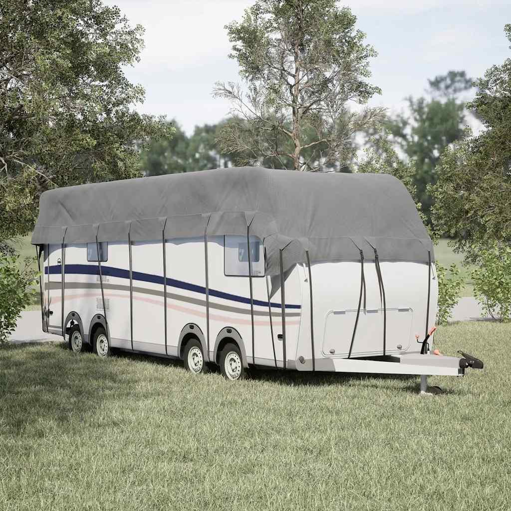 Voir la diapositive 3 : VIDAXL Housse de toit de caravane gris 1000x300 cm tissu non tisse