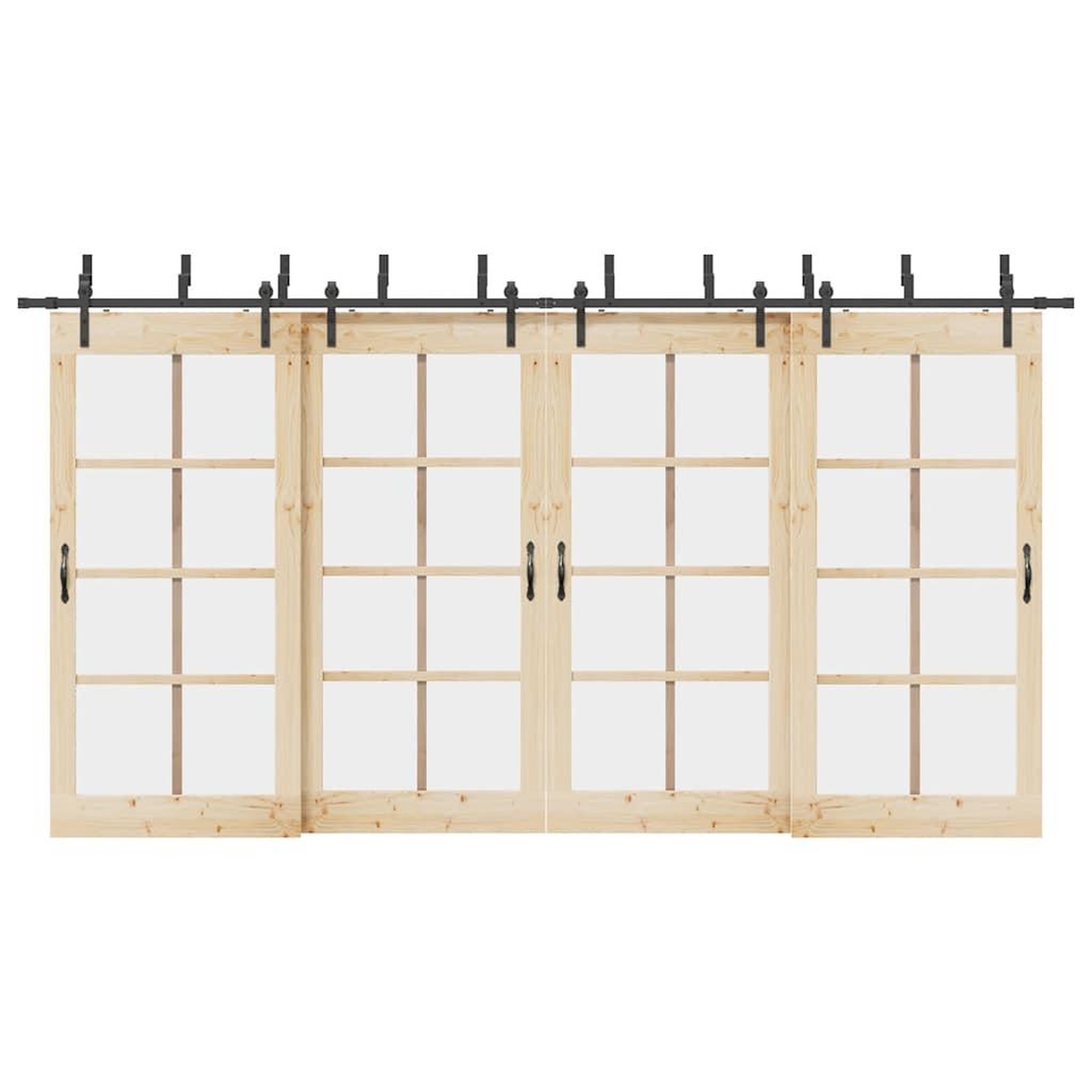 VIDAXL Kit de quincaillerie de porte coulissante 427 cm acier noir
