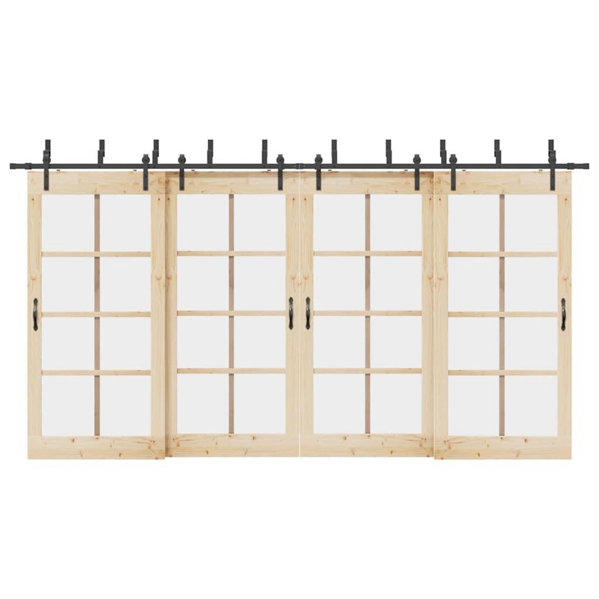 VIDAXL Kit de quincaillerie de porte coulissante 427 cm acier noir