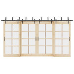 VIDAXL Kit de quincaillerie de porte coulissante 427 cm acier noir