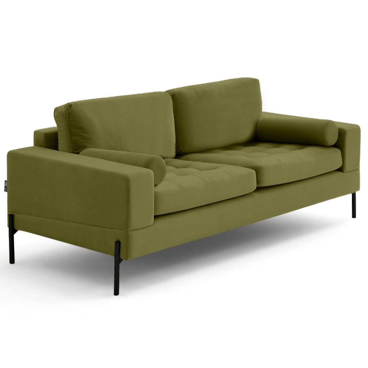 LISA DESIGN Isaure - canapé droit 3 places en velours