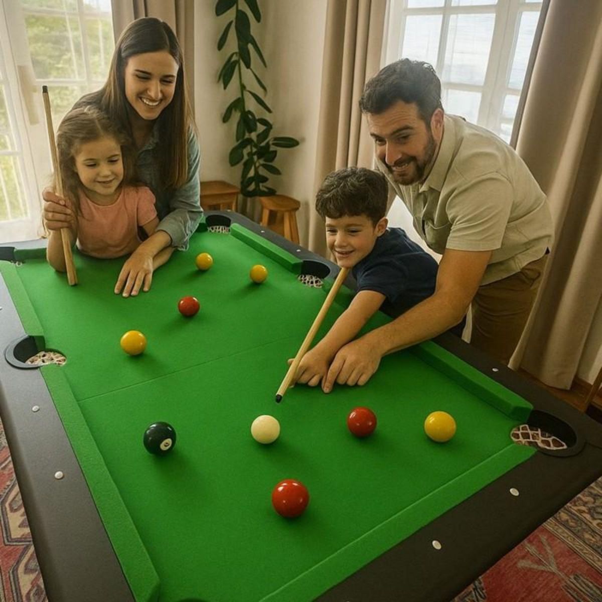 SOKKER Billard Américain- Version Plateau Nomade Compacte 165,6 x 92,5 cm