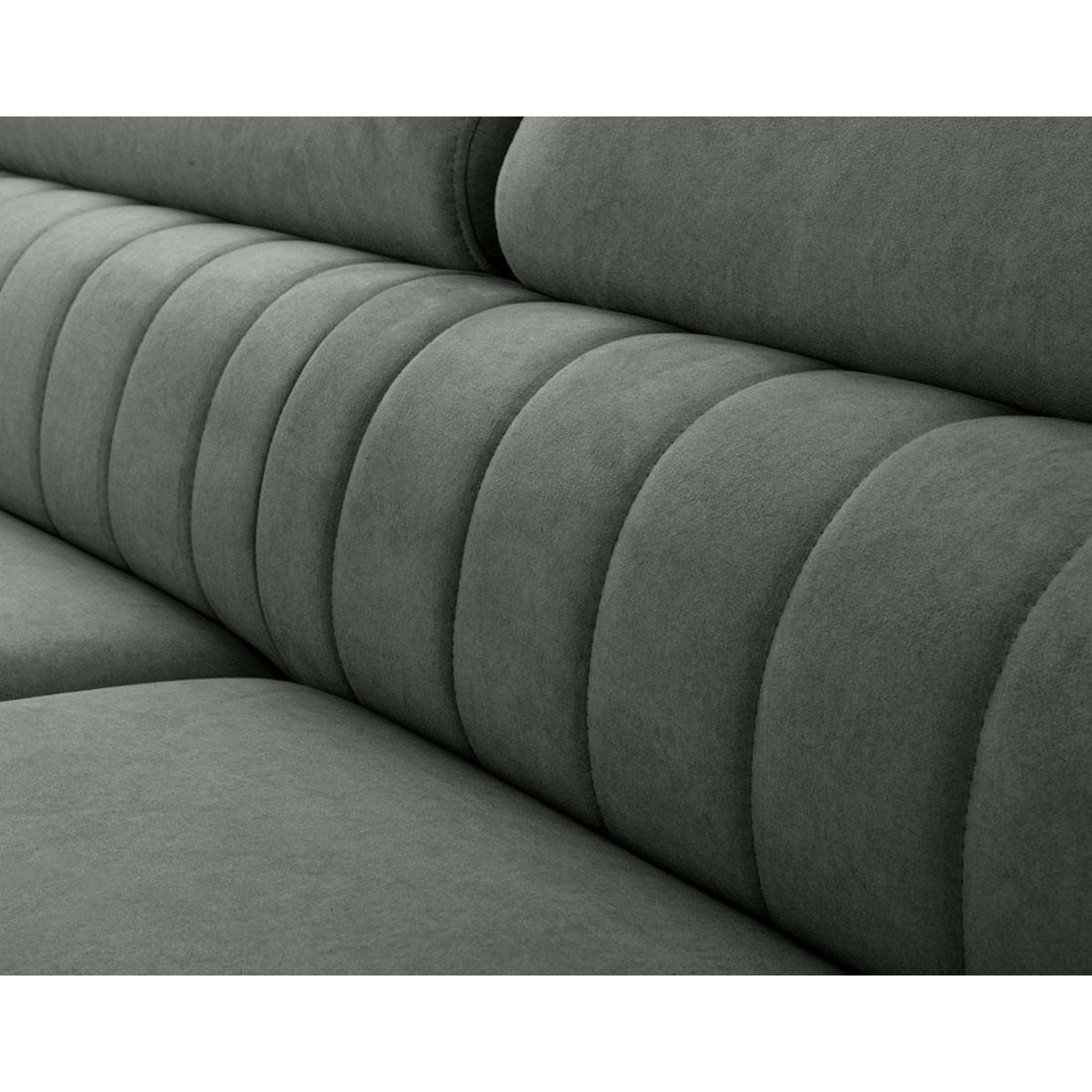 BEST MOBILIER Aneta - canapé d'angle gauche 5 places - convertible avec coffre et têtières - en velours