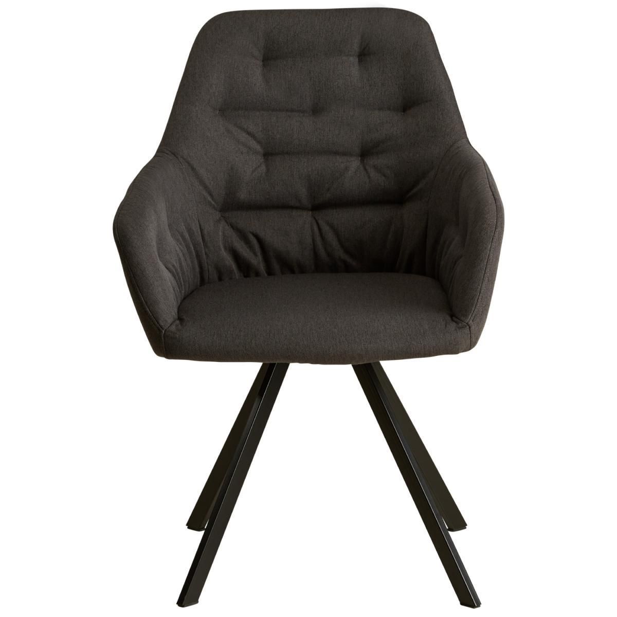 HomeStyle4U Chaise Salle à Manger Anthracite Design Moderne