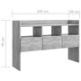 Voir la diapositive 6 : VIDAXL Buffet Gris beton 105x30x70 cm Bois d'ingenierie