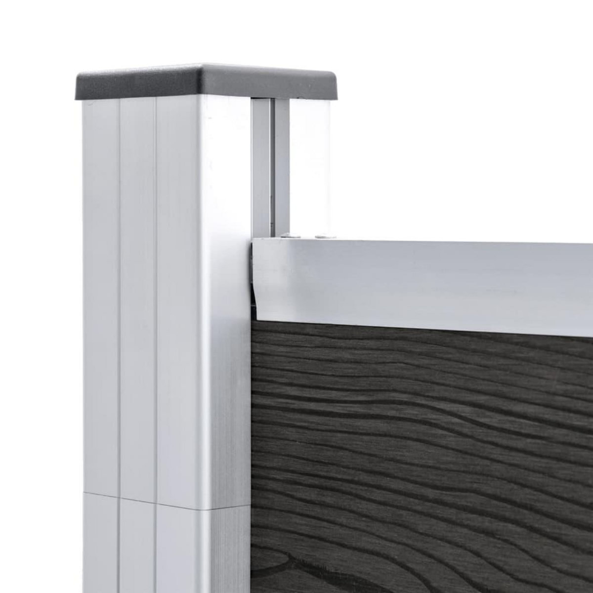 VIDAXL Cloture de jardin WPC 175x105 cm Gris