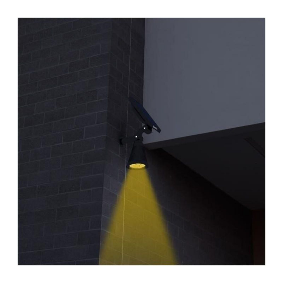 Lumisky Lot de 2 spots solaires projecteurs SPIKY Noir Plastique 100LM