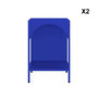 Voir la diapositive 6 : SWEEEK Lot de 2 tables de chevet. tables d'appoint en acier style industriel. bleu. L 35 x l 35 x H 52cm