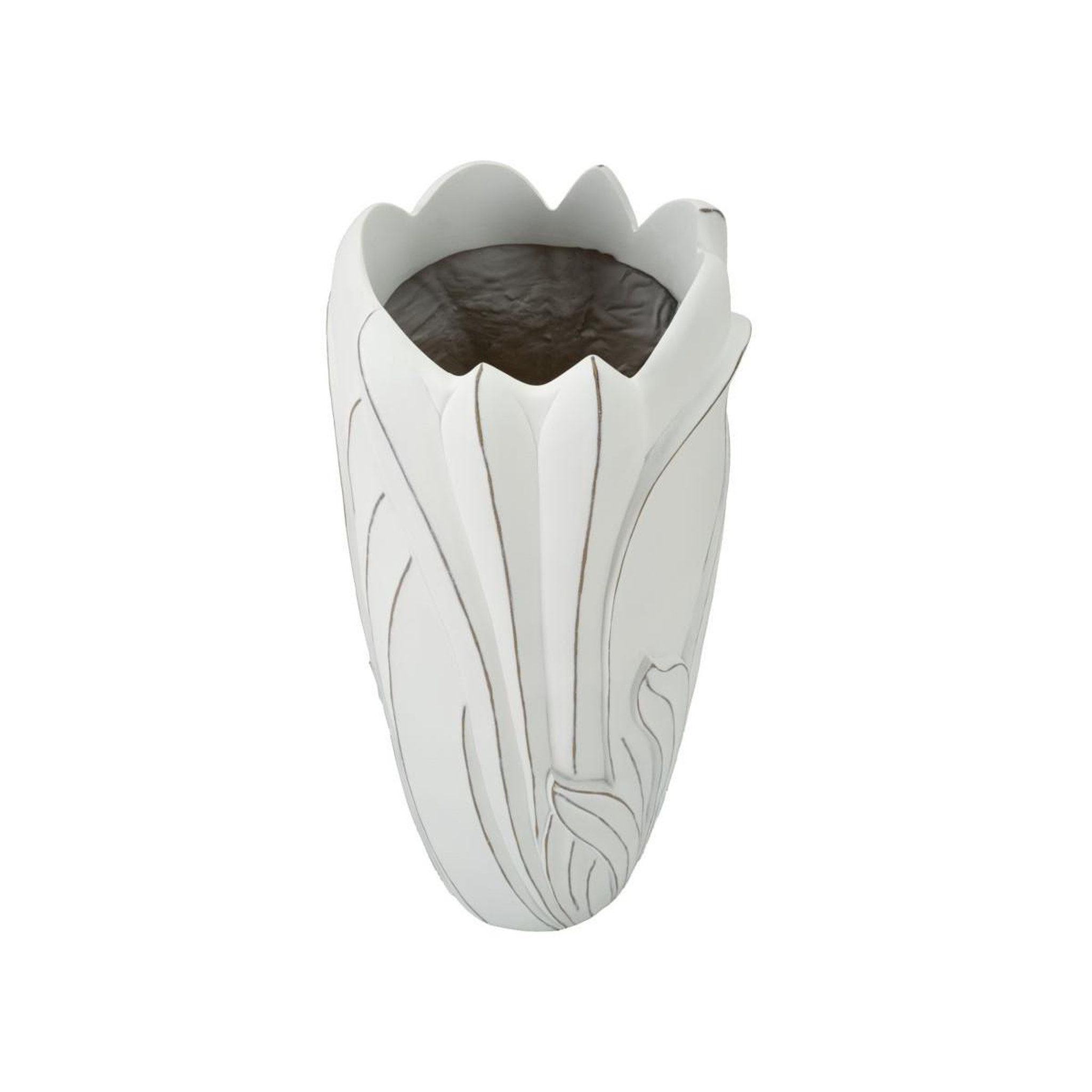 Voir la diapositive 2 : Paris Prix Vase déco en résine  gardy  69cm blanc