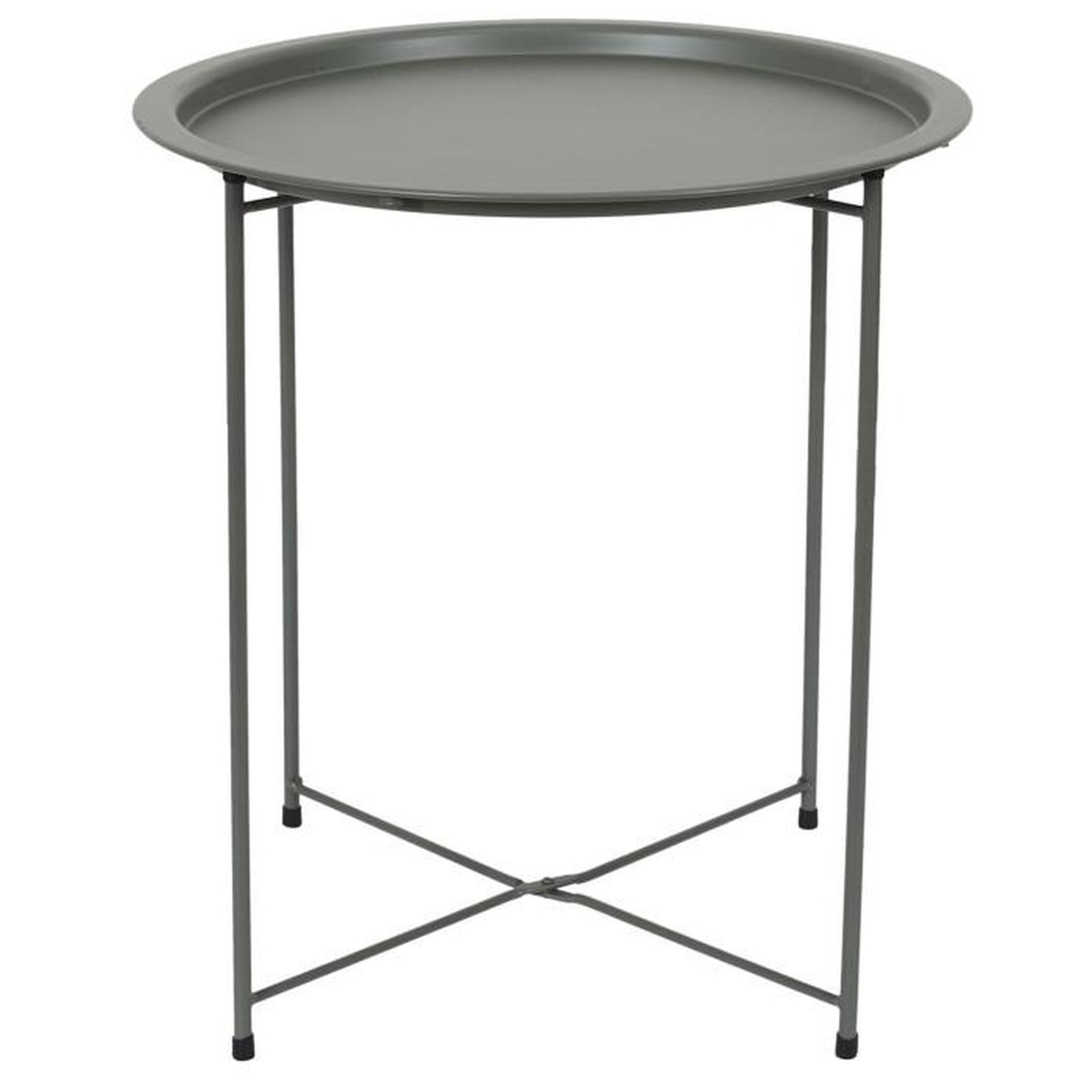 Voir la diapositive 2 : Paris Prix Table d'Appoint en Métal  Sienna  50cm Vert Olive
