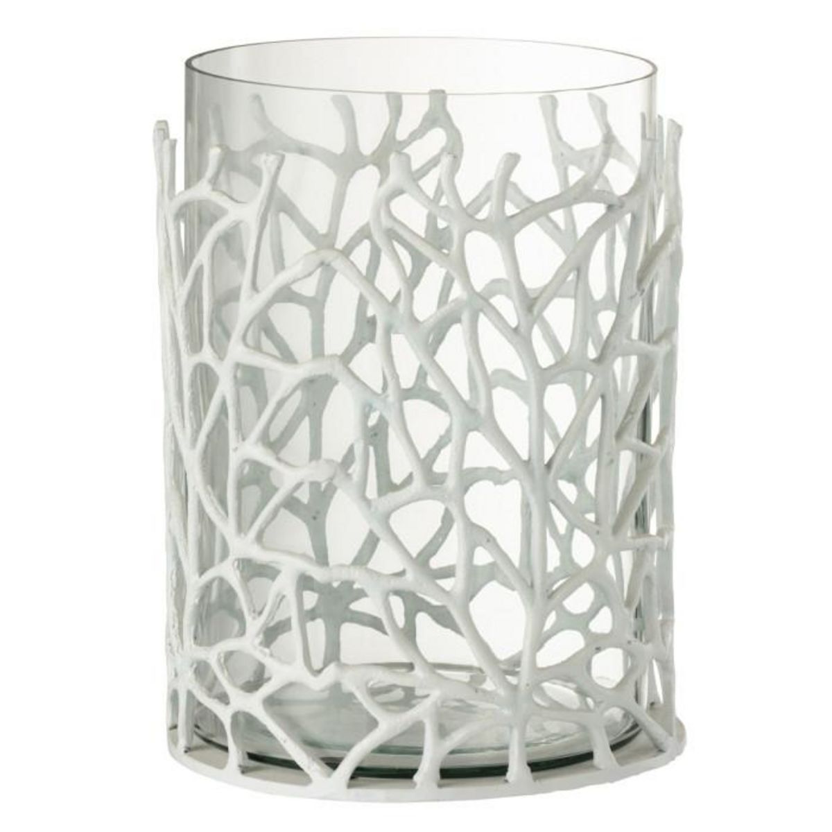 Paris Prix Photophore en Métal Design  Susura  32cm Blanc