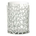 Paris Prix Photophore en Métal Design  Susura  32cm Blanc