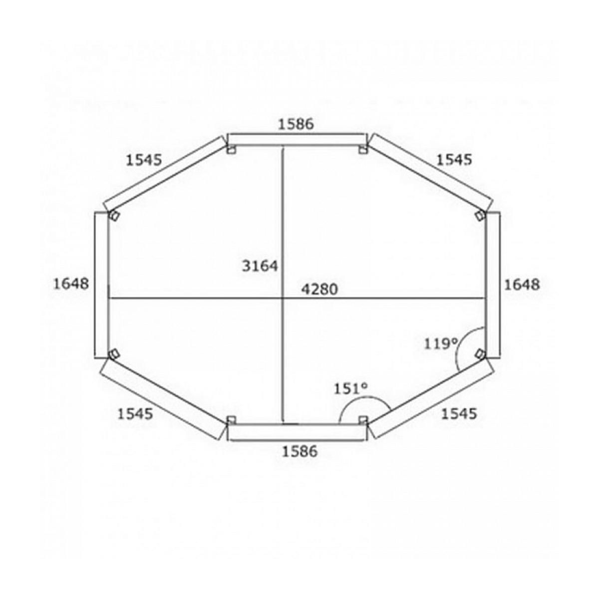 Habitat et Jardin Kiosque bois - 4.45 x 3.40 m
