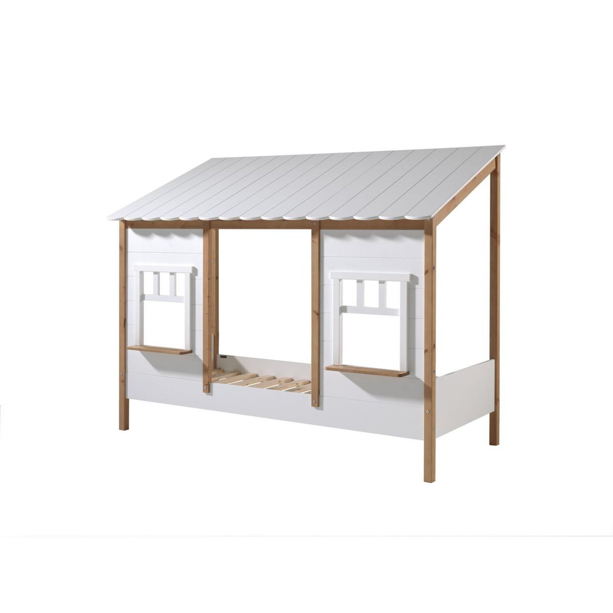 Voir la diapositive 2 : Paris Prix Pack - lit cabane enfant & tiroir  housebed iv  90x200cm blanc