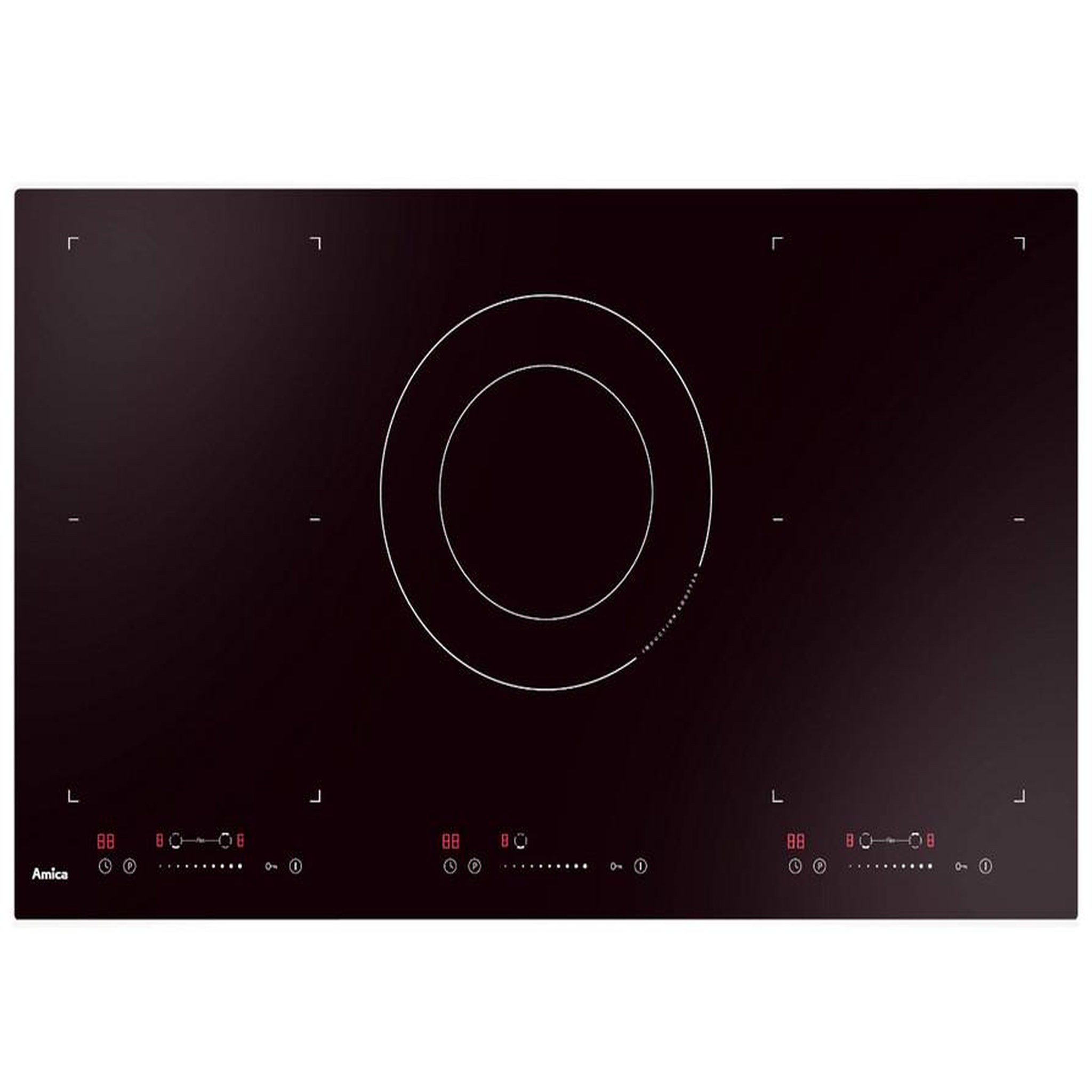 Amica Table de cuisson à induction 90cm 5 feux 10800w noir - AI9557
