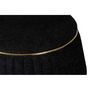 Voir la diapositive 4 : Paris Prix Pouf Matelassé Design  Doric  53cm Noir & Or