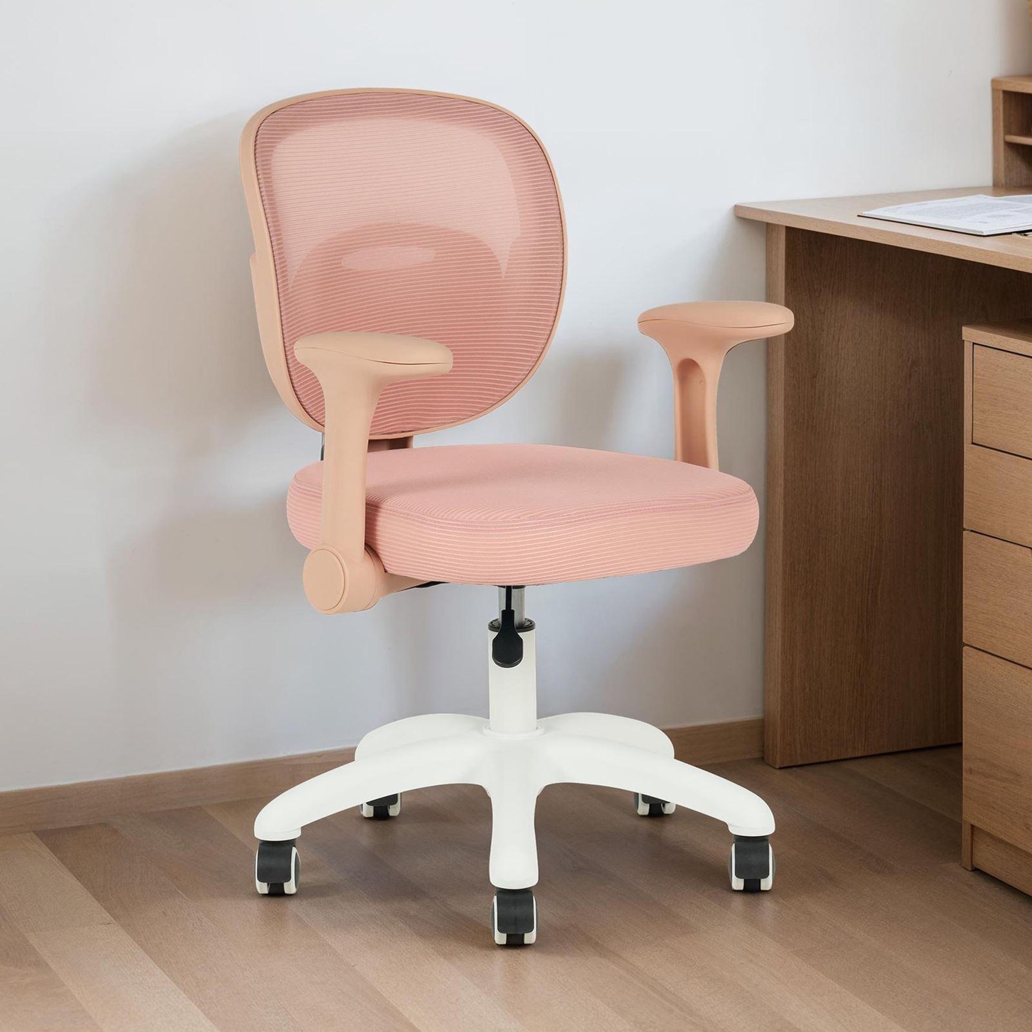 Voir la diapositive 2 : IDIMEX Chaise de bureau enfant amelia réglable en tissu mesh