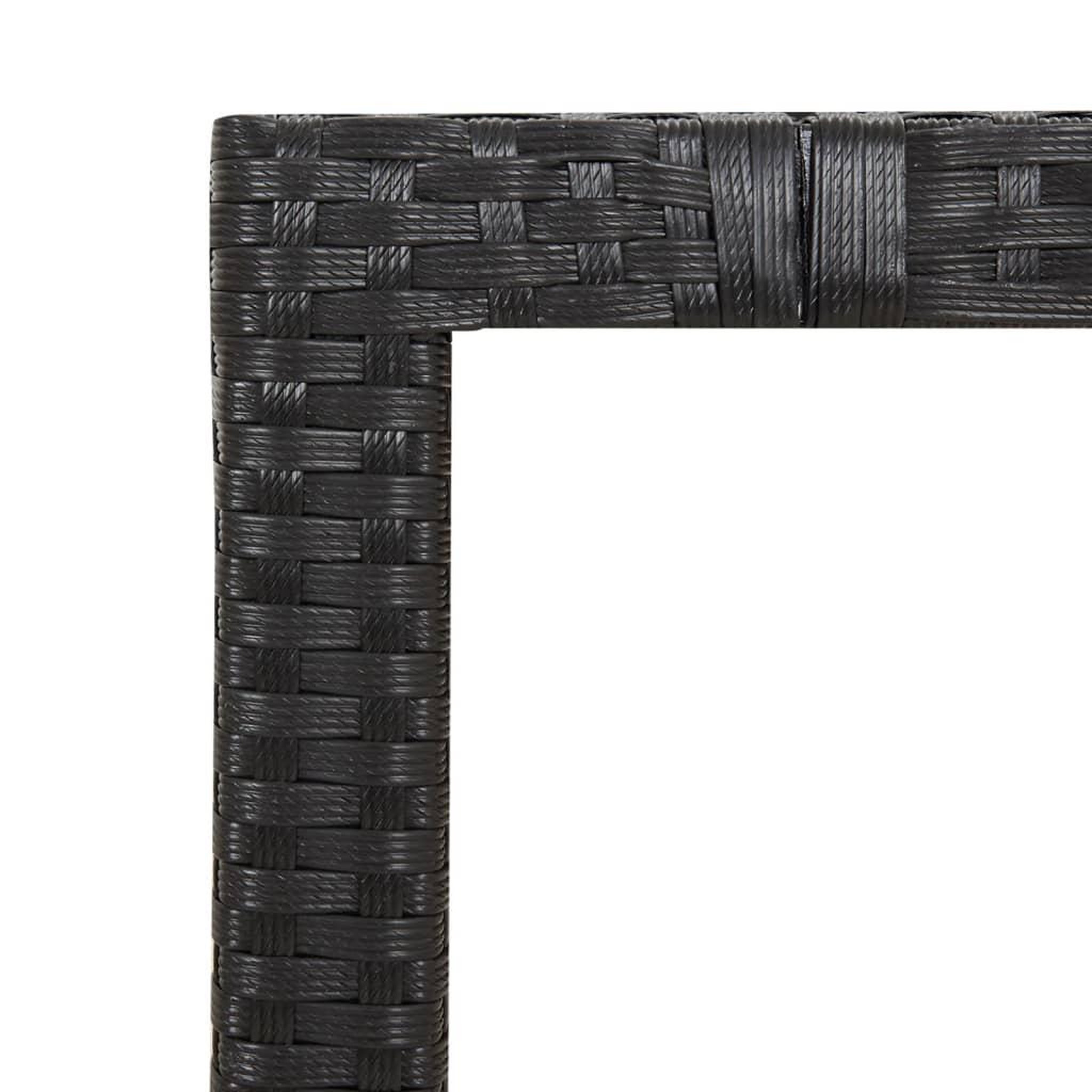 Voir la diapositive 4 : VIDAXL Ensemble a manger de jardin 9pcs coussins noir resine tressee