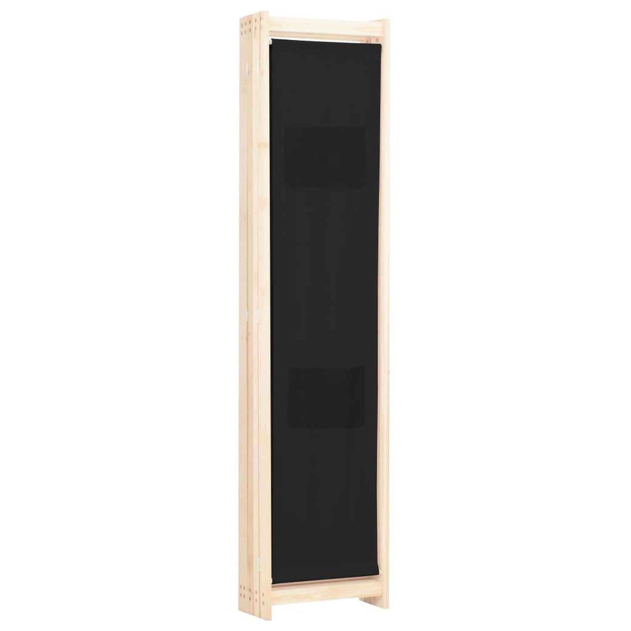 Voir la diapositive 4 : VIDAXL Cloison de separation 5 panneaux Noir 200 x 170 x 4 cm Tissu