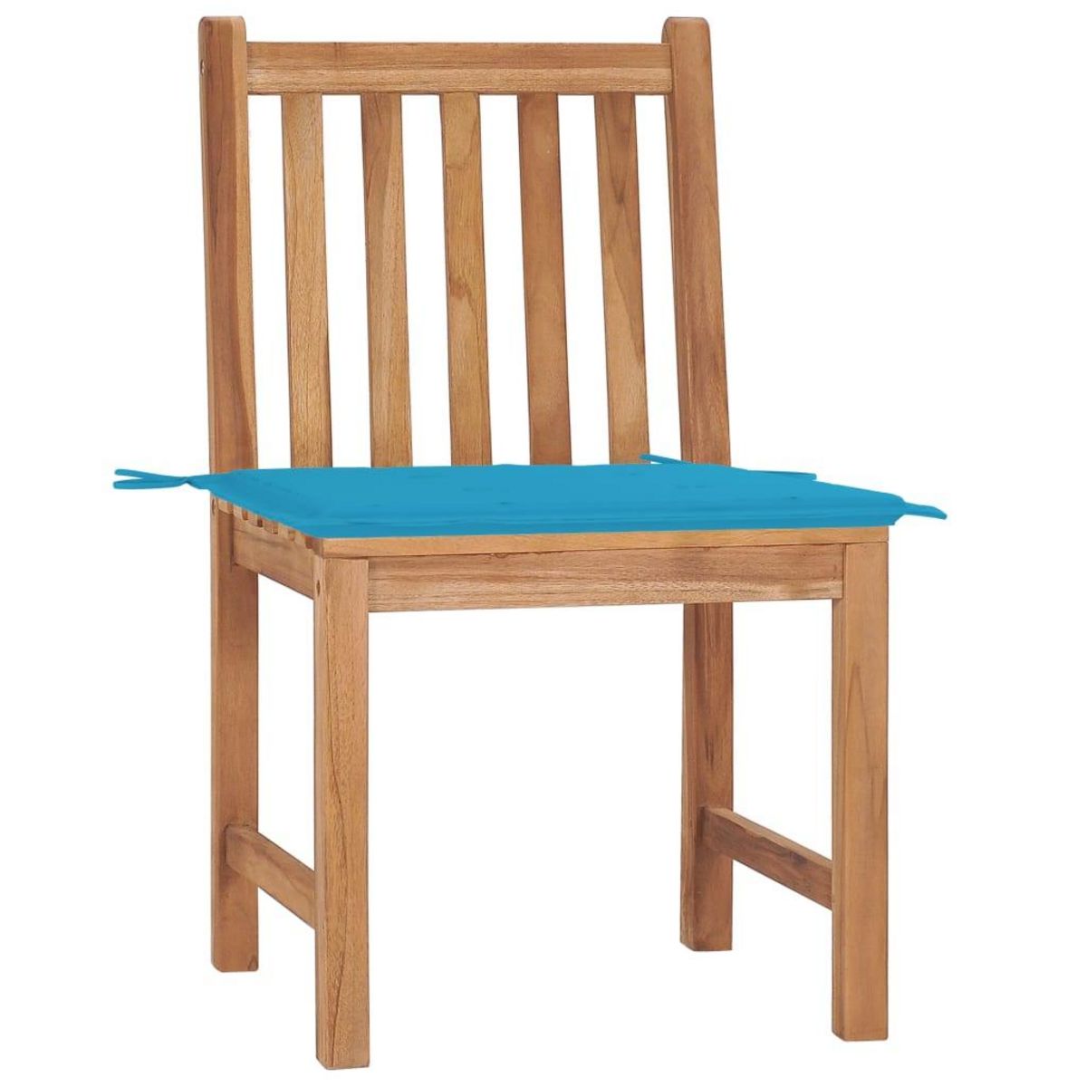 VIDAXL Chaises de jardin lot de 2 avec coussins Bois de teck massif