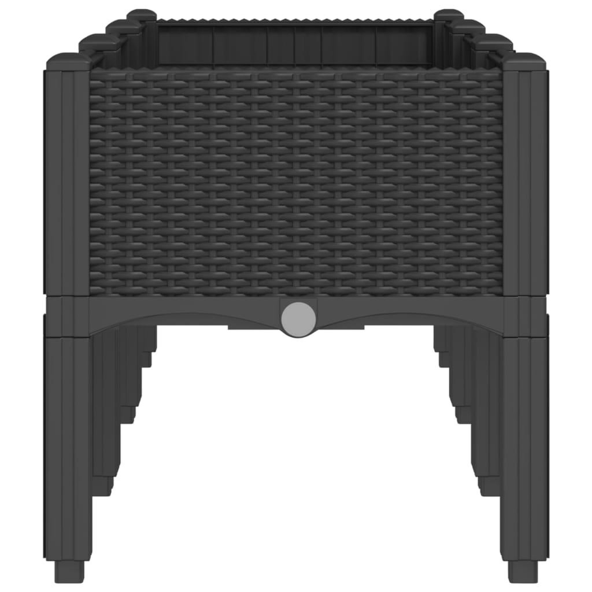 Voir la diapositive 4 : VIDAXL Jardiniere avec pieds noir 120x40x42 cm PP