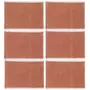 TOILINUX Lot de 6 Sets de table Maha en coton - Longueur 45 cm x Largeur 30 cm - Rouge Terracotta