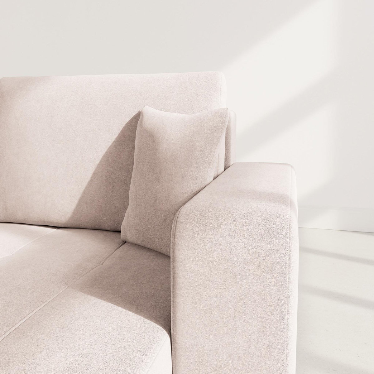 BEST MOBILIER Nicole - canapé d'angle réversible 5 places convertible avec coffre en tissu