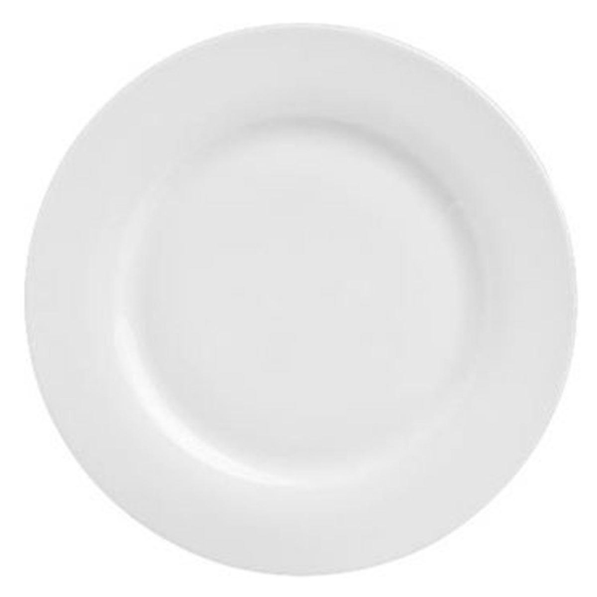 Voir la diapositive 2 : SECRET DE GOURMET Lot de 6 assiettes porcelaine  uni  24cm blanc