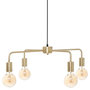 Voir la diapositive 1 : ATMOSPHERA Lampe Suspension 4 Têtes Design  Teve  69cm Or