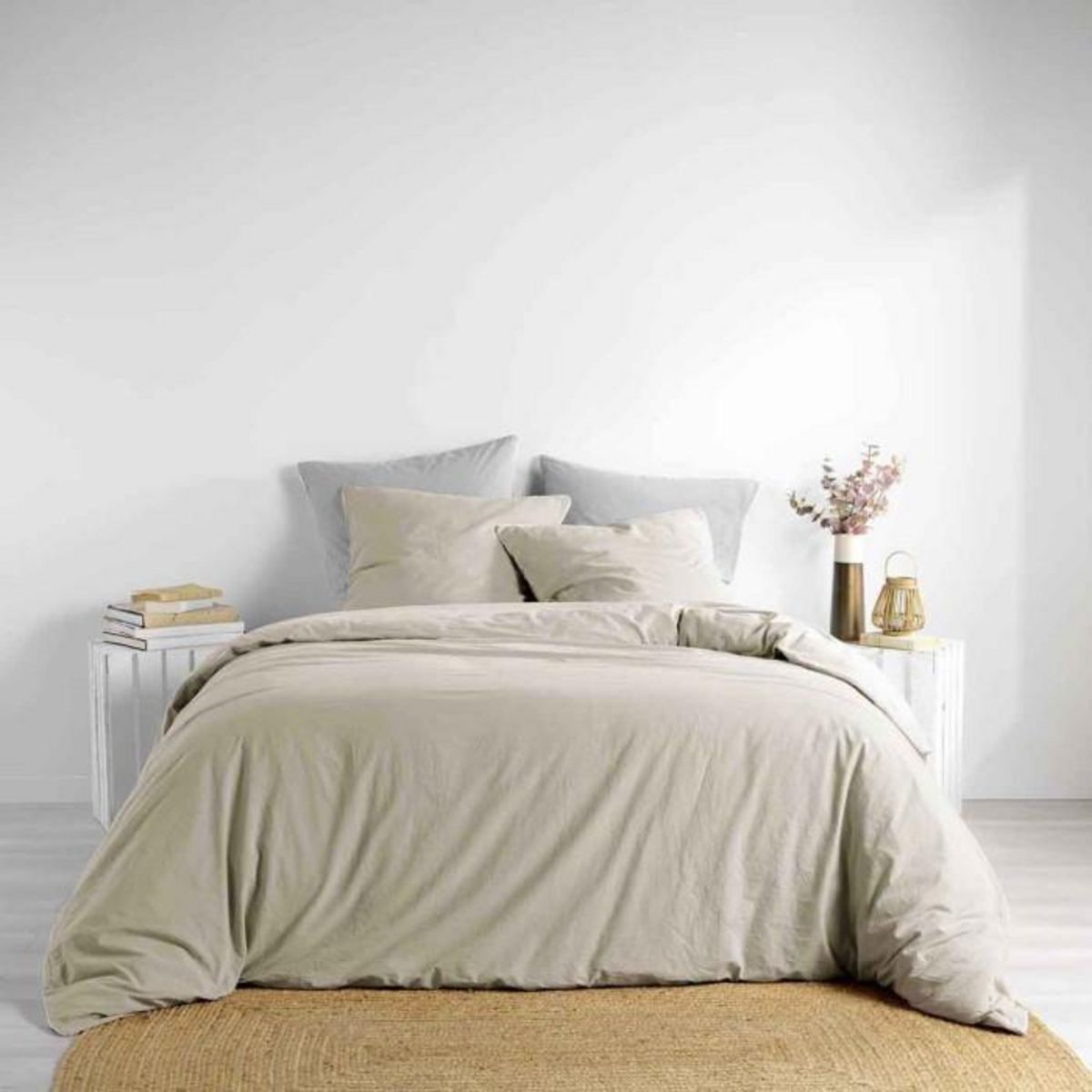 Paris Prix Parure de Lit 3 Pièces  Linette  240x220cm Lin