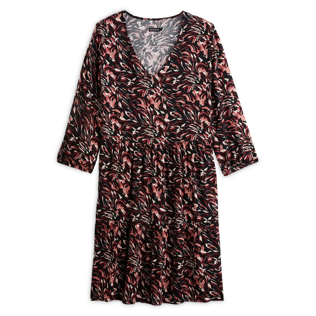 IN EXTENSO Robe noir imprimé animal femme