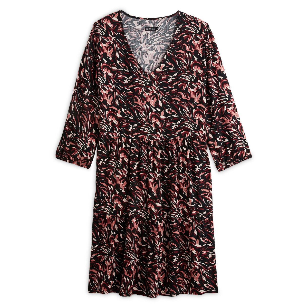 IN EXTENSO Robe noir imprimé animal femme