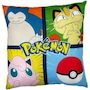 Voir la diapositive 2 : Pokemon Coussin double face - Carré - POKEMON - Pikachu et ses amis - Microfibre - 40 x 40 cm