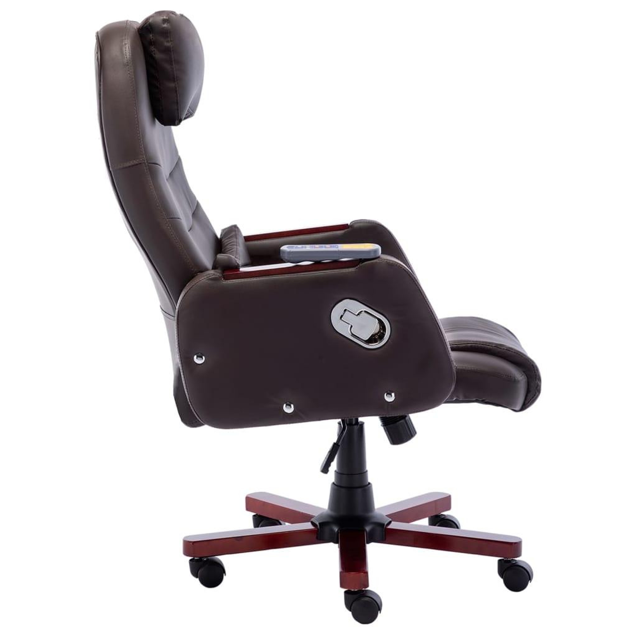 Voir la diapositive 3 : VIDAXL Chaise de bureau de massage Marron Similicuir