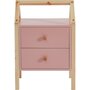 Voir la diapositive 3 : Table de chevet enfant  2 tiroirs L46cm CLEM