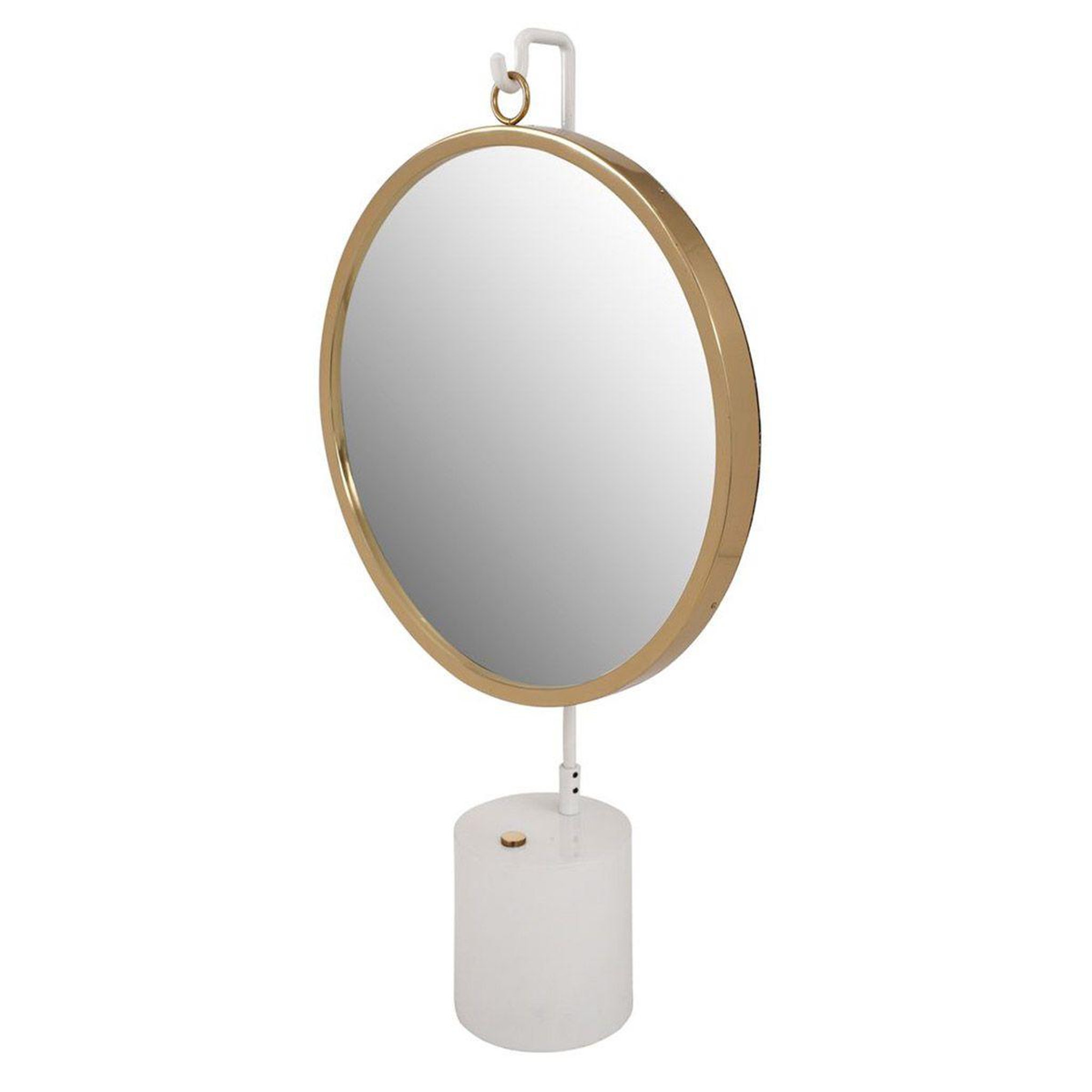 Paris Prix Miroir à Poser Rond  Eleganca  75cm Blanc & Or