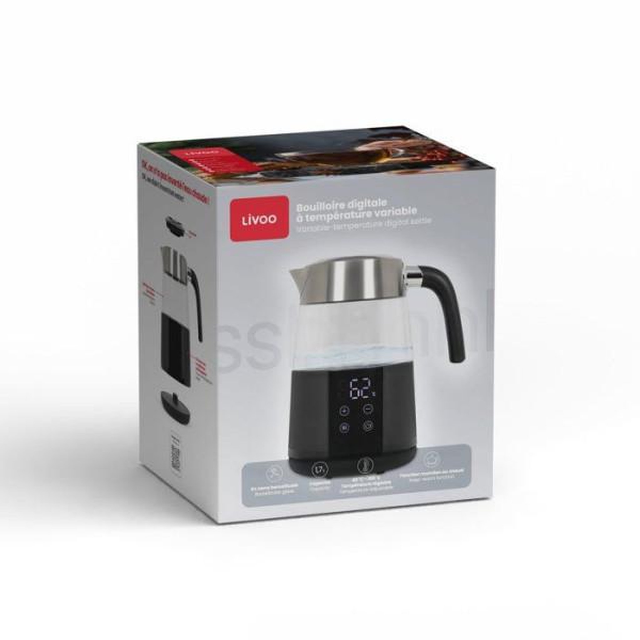 Voir la diapositive 6 : LIVOO Bouilloire sans fil 1.7l 2200w - dod221n