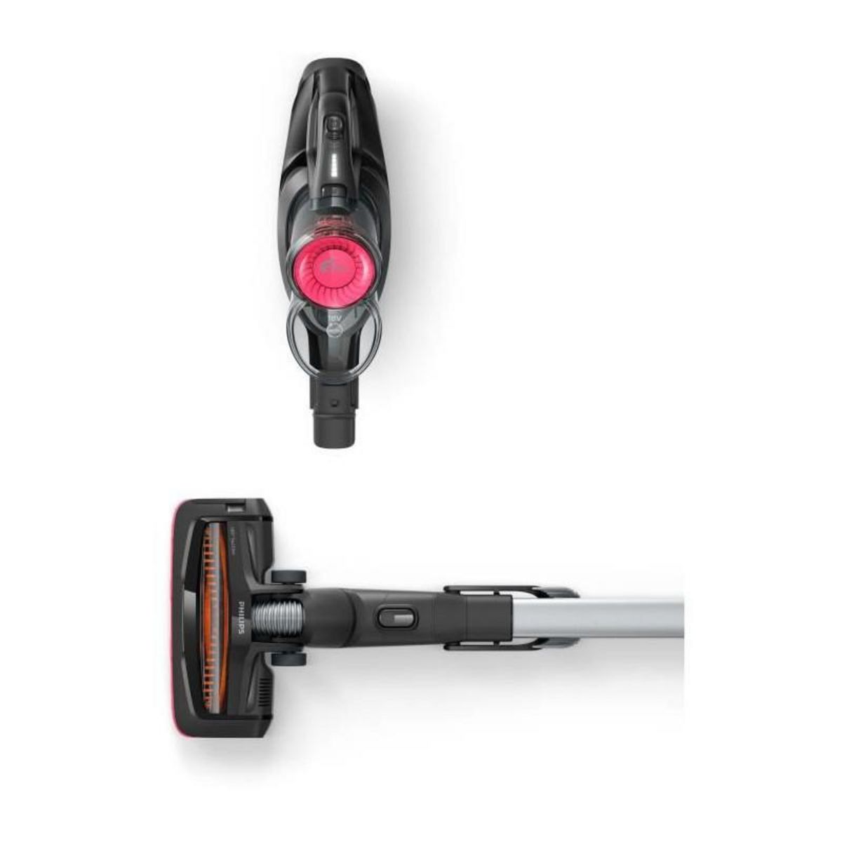 Philips PHILIPS FC6722/01 SPEEDPRO Aspirateur balai sans fil - 18 V - 30 min dautonomie - Brosse aspiration 180? - Noir