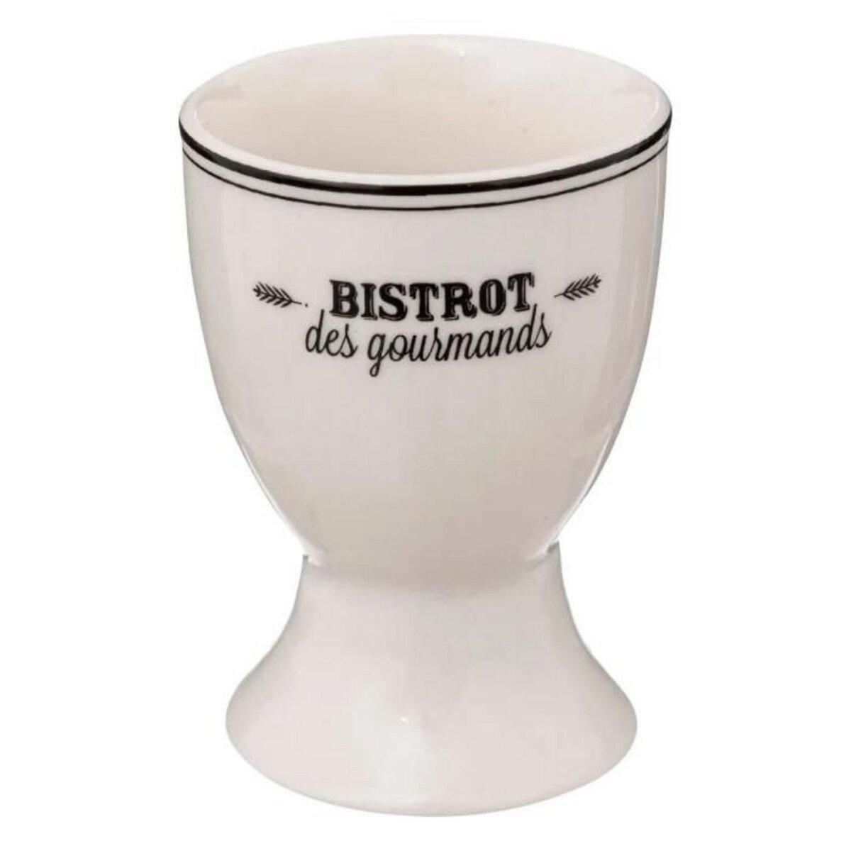 SECRET DE GOURMET Coquetier en Porcelaine  Bistrot  7cm Blanc