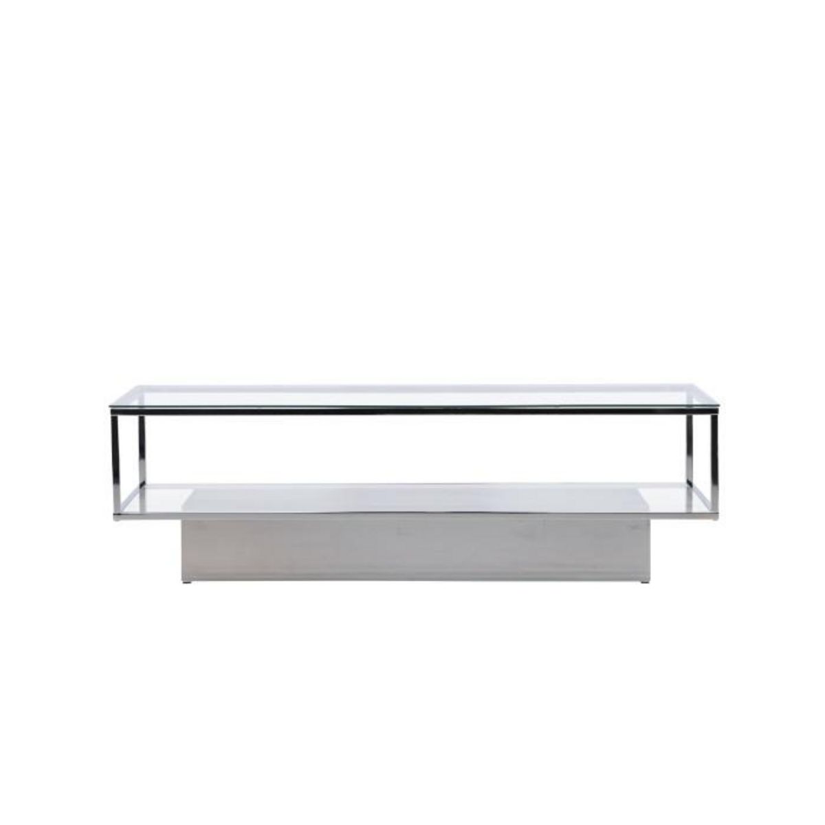 Paris Prix Table Basse Design en Verre  Maglehem  130cm Argent