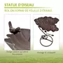 OUTSUNNY Bain d'oiseaux abreuvoir pour oiseaux dim. 38,5L x 31l x 54H cm métal bronze antique