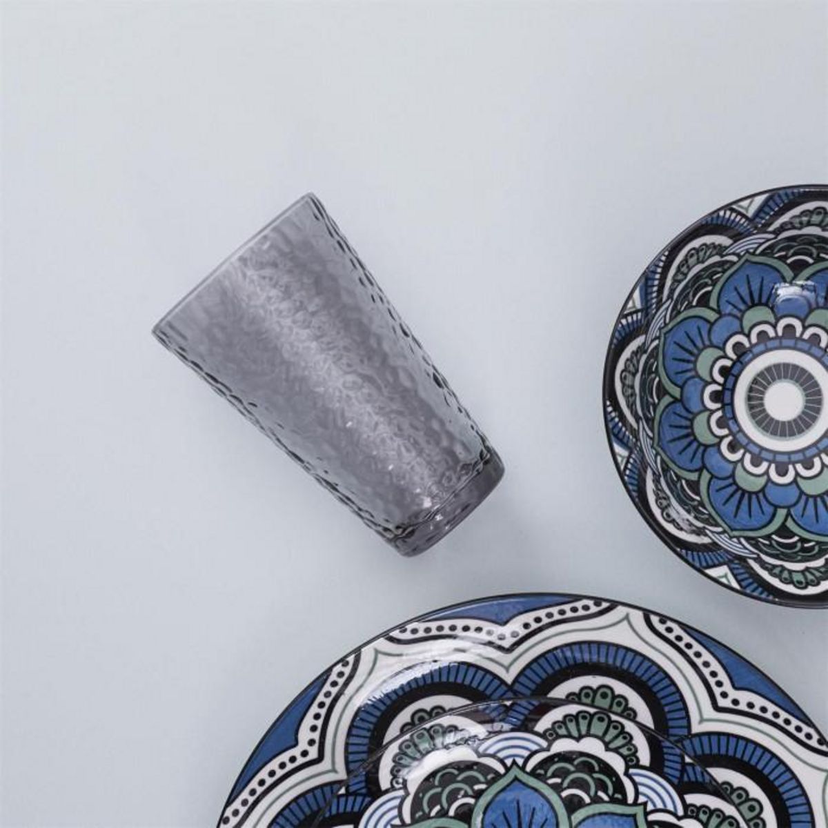 Paris Prix Lot de 6 Verres à Eau  Martelé  34cl Gris Irisé