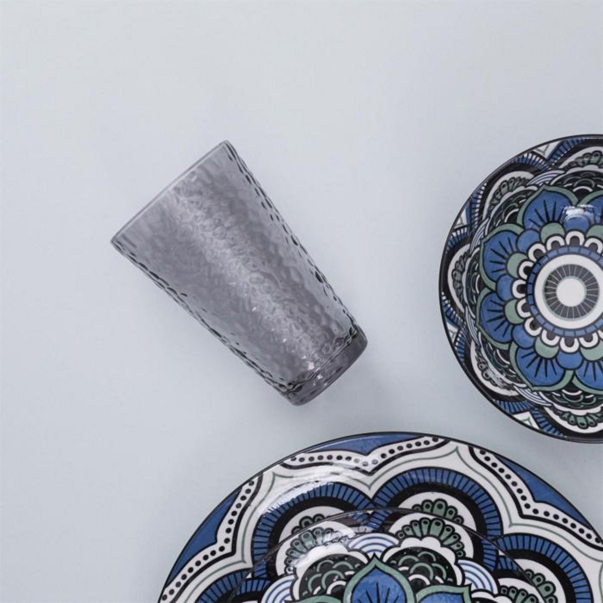 Paris Prix Lot de 6 Verres à Eau  Martelé  34cl Gris Irisé