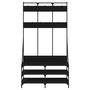 Voir la diapositive 4 : VIDAXL Porte vêtements et rangement des chaussures noir 100x40x184 cm
