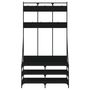 Voir la diapositive 4 : VIDAXL Porte vêtements et rangement des chaussures noir 100x40x184 cm