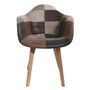 Voir la diapositive 3 : Paris Prix Lot de 2 Fauteuils Déco  Patchwork  84cm Marron