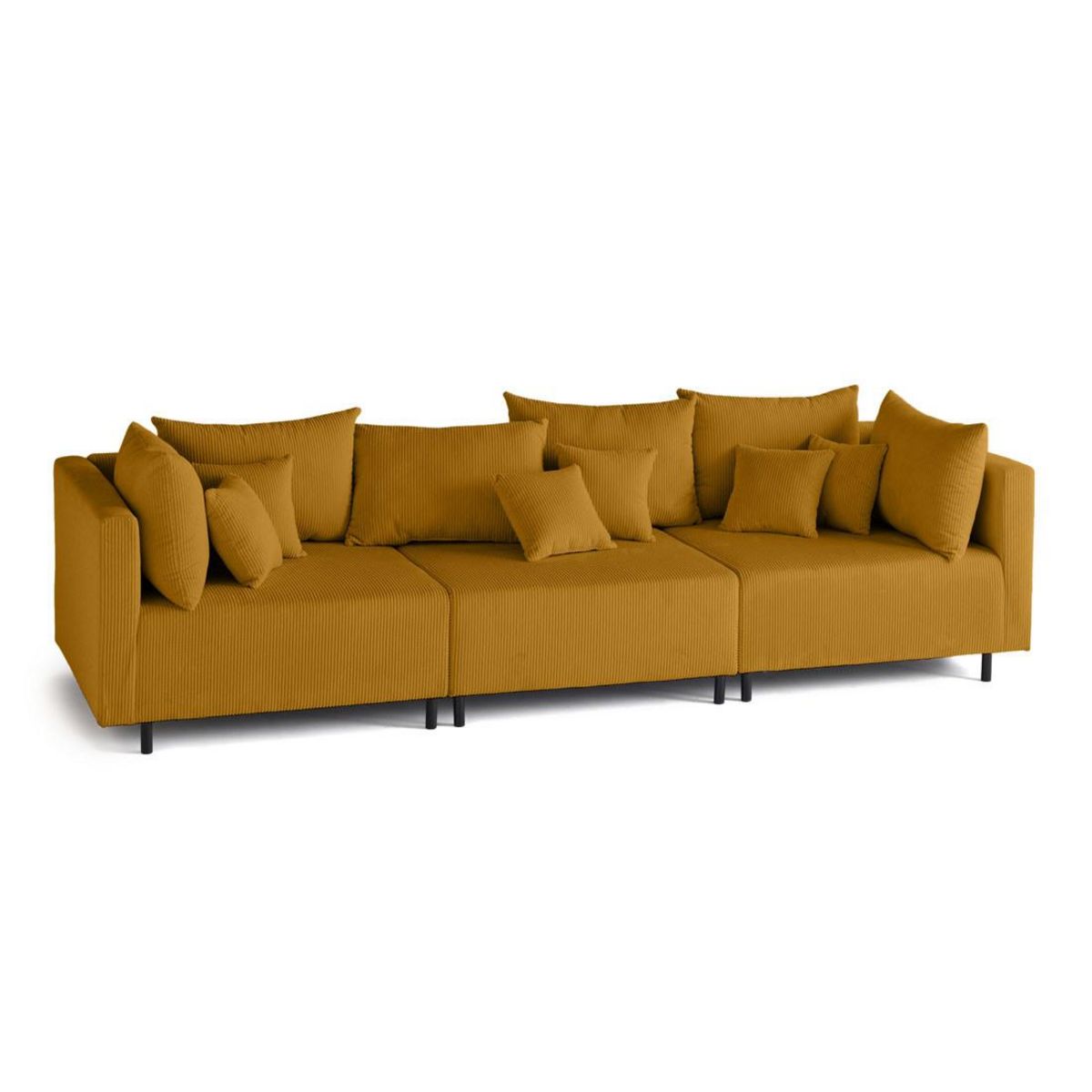 LISA DESIGN Edinburg - canapé modulable 3 places - velours côtelé