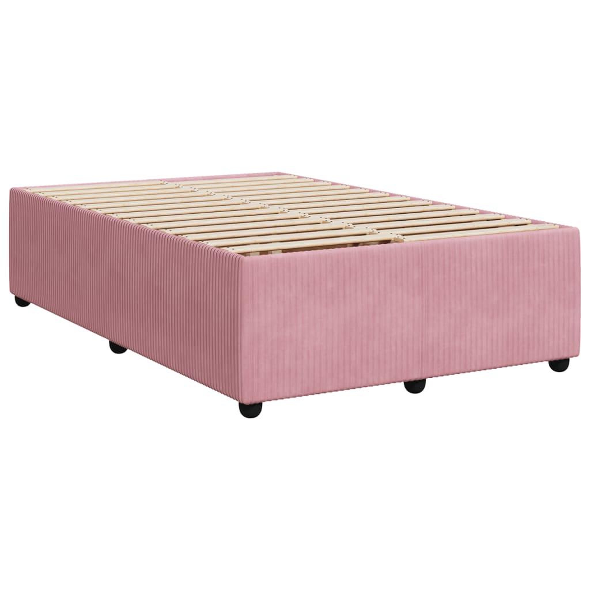 Voir la diapositive 3 : VIDAXL Cadre de lit sans matelas rose 120x200 cm velours