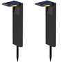 Voir la diapositive 1 : Lumisky Lot de 2 balises solaires OSTRY Noir Plastique 150LM