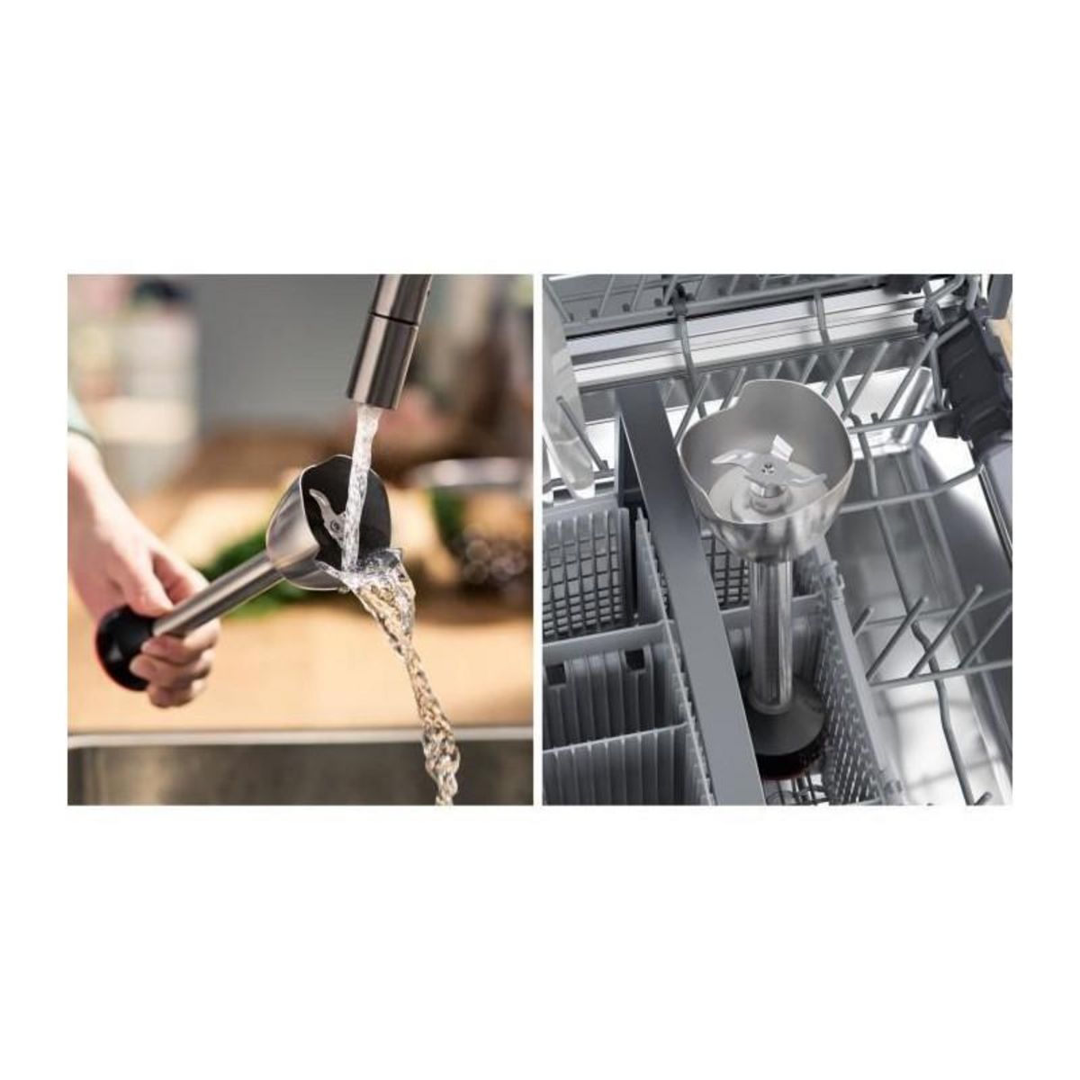 BOSCH Mixeur plongeant - BOSCH - MSM4W220 ErgoMaster - Moteur 600W - 4 lames QuattroBlade - Levier vitesses a gachette + turbo